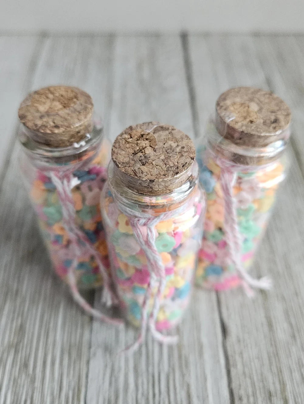 3-Pack Jar of Miniature Plastic Beads Multi-Colored Pastel Crafting Sewing DIY